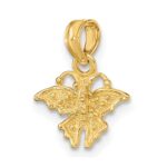 10K Textured Mini Butterfly Charm - Image 5
