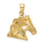 10K Textured Horse Head Charm - Image 4