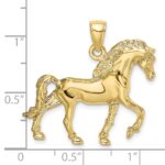 10K 2-D Horse Walking Charm - Image 3