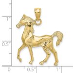 10K 3-D Polished Horse Charm - Image 3