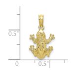 10k Textured Top View FROG Charm - Image 3