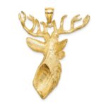 10K 3-D Textured Deer Head Charm - Image 4