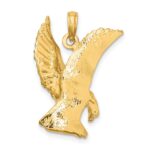 10K Eagle Landing w/Wings Up Charm - Image 4