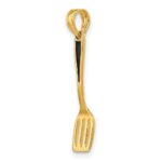 10K w/ Black Enamel 3-D Spatula Charm - Image 5