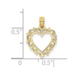 10K Heart w/ Lace Trim Charm - Image 3