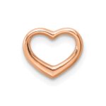 10K Rose Gold Polished Heart Chain Slide