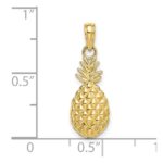 10K Textured Pineapple Charm - Image 3