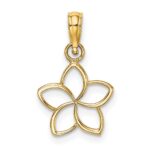 10k Cut Out Flower Charm - Image 4