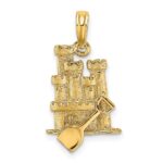 10K 3-D Sand Castle w/ Shovel Charm