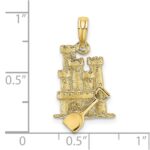 10K 3-D Sand Castle w/ Shovel Charm - Image 3