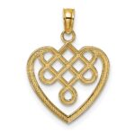 10K Small Celtic Knot Heart Charm - Image 4