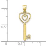 10K Key W/Heart Sweet 16 Charm - Image 3