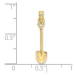 10K 3-D Polished Shovel Garden Tool Charm - Image 3