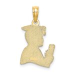 10k Polished Male Graduation Profile Charm - Image 3