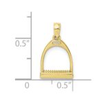 10K 3-D Polish Small Horse Stirrup Charm - Image 3