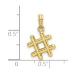 10K 3-D Hashtag Charm - Image 3