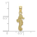 10K 3-D Mini Seahorse Charm - Image 3