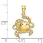 10K 2-D Crab Charm - Image 3