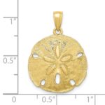 10K Polished Sand Dollar Charm - Image 3