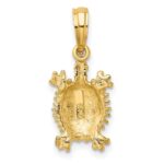 10K 2-D Land Turtle Charm - Image 4