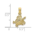 10K Textured Sea Turtle Charm - Image 3