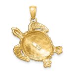 10K Textured Sea Turtle Charm - Image 4