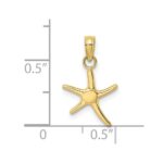 10k Polished Mini Dancing Starfish w/ Bail Charm - Image 3