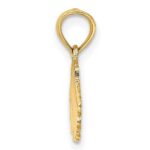 10K Polished and Engraved Shell Charm - Image 2