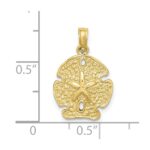 10K Polished Sand Dollar Charm - Image 3
