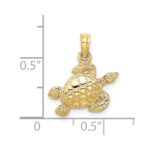 10K Textured Sea Turtle Charm - Image 3