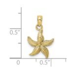 10K Textured Starfish Charm - Image 4