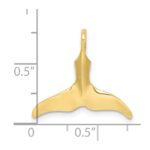 10K 3-D Polished Whale Tail Charm - Image 4