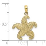 10K 2-D Puffed Starfish Charm - Image 3