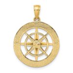 10K Nautical Compass Charm - Image 4