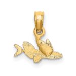 10K Mini Flying Fish Charm - Image 4