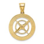 10K Nautical Compass W/Moveable Needle Charm - Image 4
