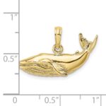 10K 2-D Humpback Whale Charm - Image 3
