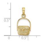 10K 2-D Nantucket Basket Charm - Image 3