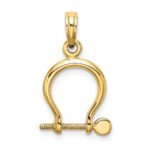 10K 3-D Small Shackle Link Screw Charm - Image 4