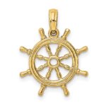 10K 3-D Ships Wheel Charm - Image 4