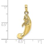10k 3-D Polished Manatee Charm - Image 3