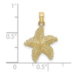10K Starfish W/ Beaded Texture Charm - Image 3