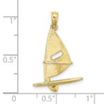 10K 3-D Textured Windsail Surfing Board Charm - Image 3