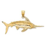 10K 2-D Polished/Satin Swordfish Charm - Image 4