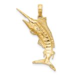 10K 3-D Polished BLUE MARLIN Charm - Image 4