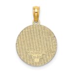 10K Textured Communion Cup on Round Disc Charm - Image 4