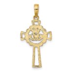 10K Claddagh Cross Charm - Image 4