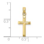 10K Polished Cross Charm - Image 3