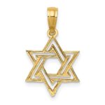 10K Polished Star Of David Charm