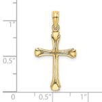 10K Polished Beveled Cut-out Cross Pendant - Image 3